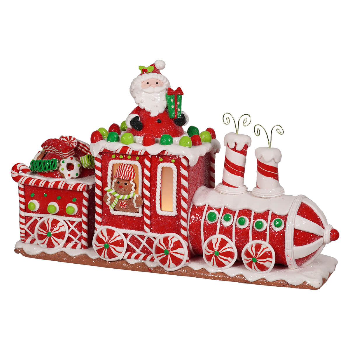 Light Up Gingerbread Junction Santa & Gingerbread Man Candy Train