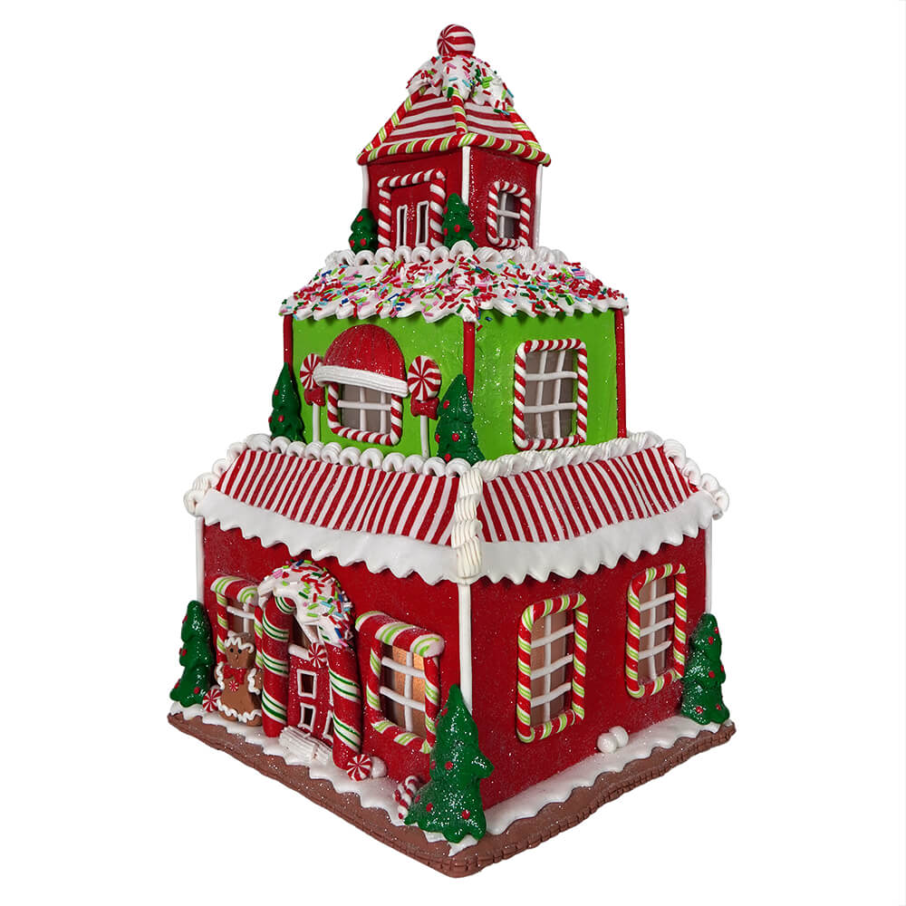 Lighted Three Story Gingerbread House