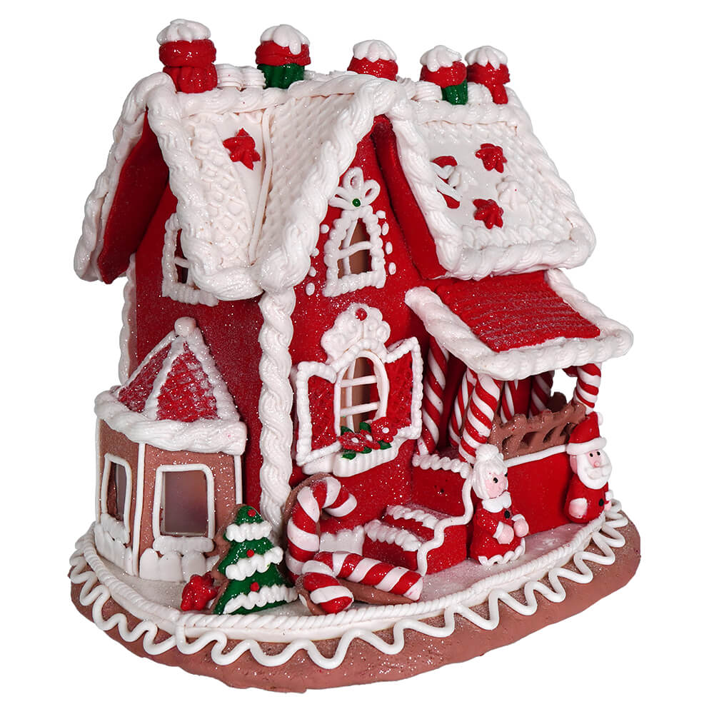 Santa and Mrs. Claus Gingerbread House