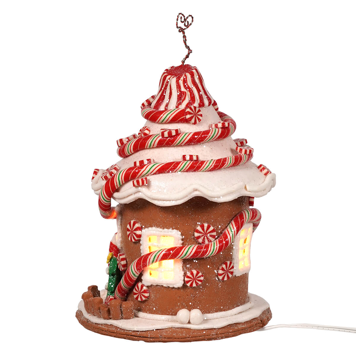 Light Up Round Candy Gingerbread House