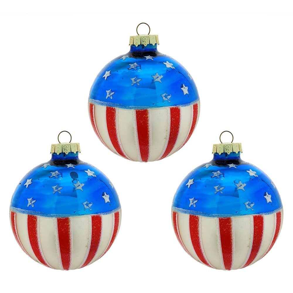 USA Flag Ball Ornaments Box/3