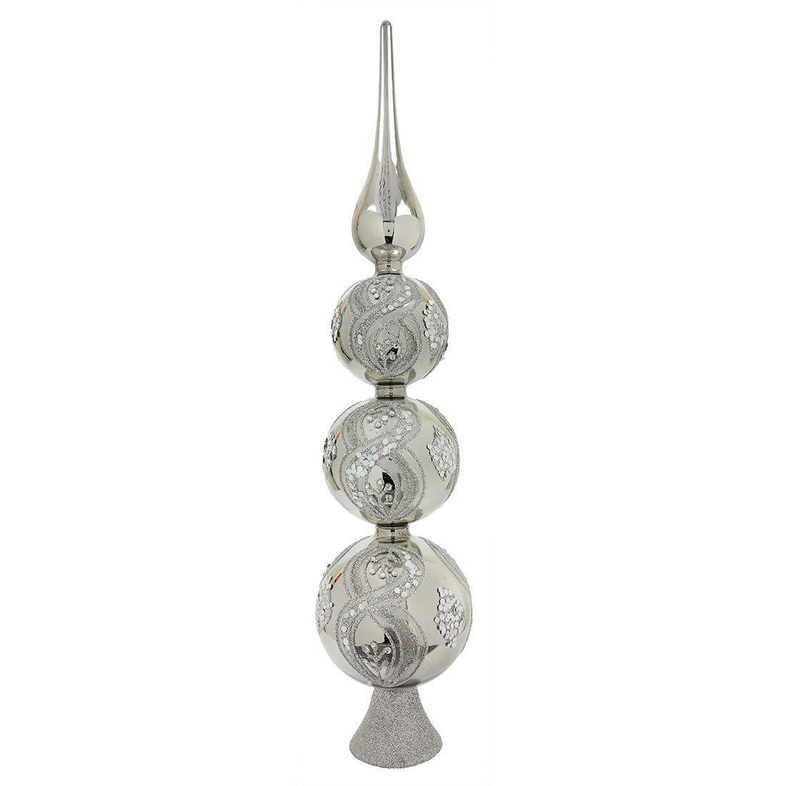 Silver Infinity 3 Ball Tree Topper