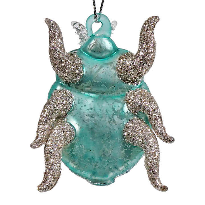 Turquoise Pastel Beetle Ornament