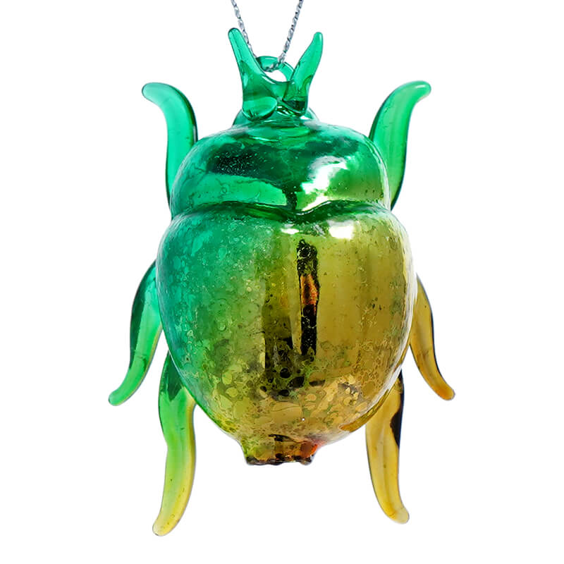 Bright Green & Yellow Beetle Ornament