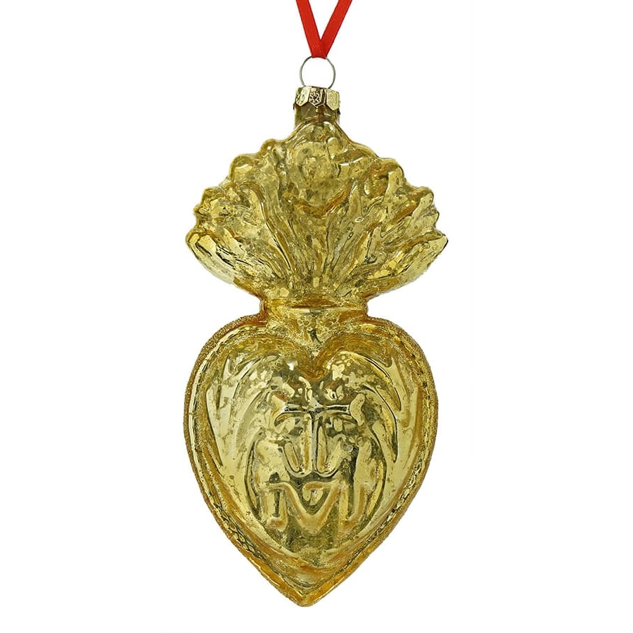 Gold Sacred Heart Ornament