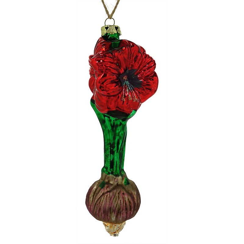 Red Amaryllis Bulb Ornament