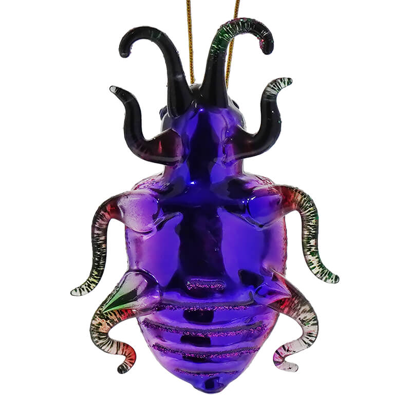 Glittered Multi Colored Forest Floor Bug Ornament