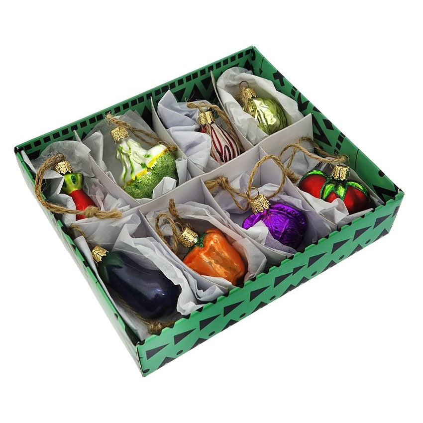 Mini Heirloom Vegetable Ornaments Box/8