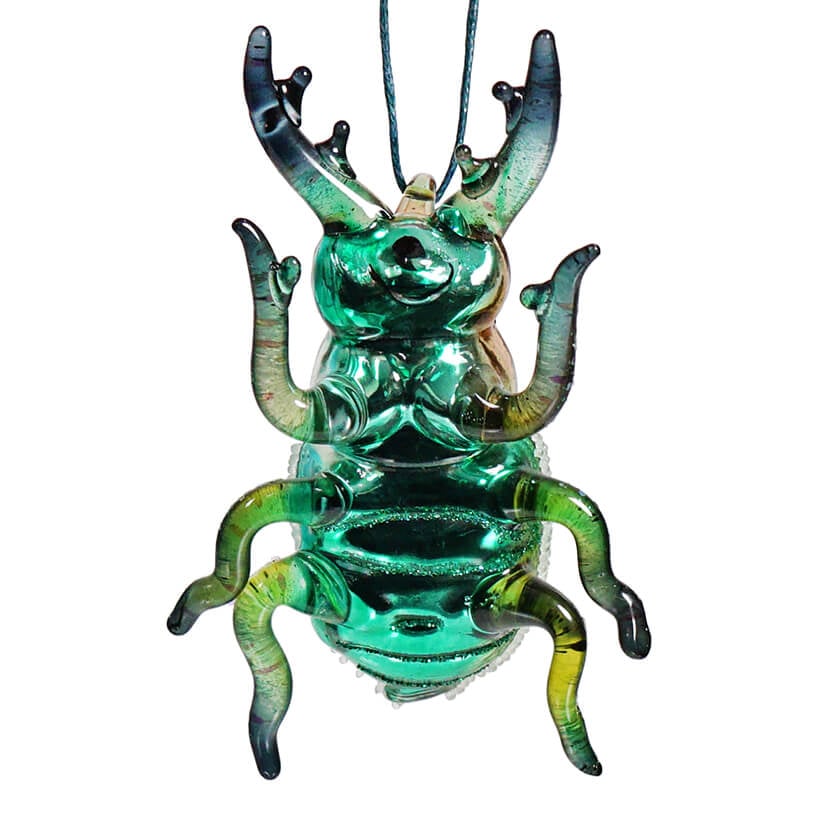 Green Stag Horn Beetle Ornament