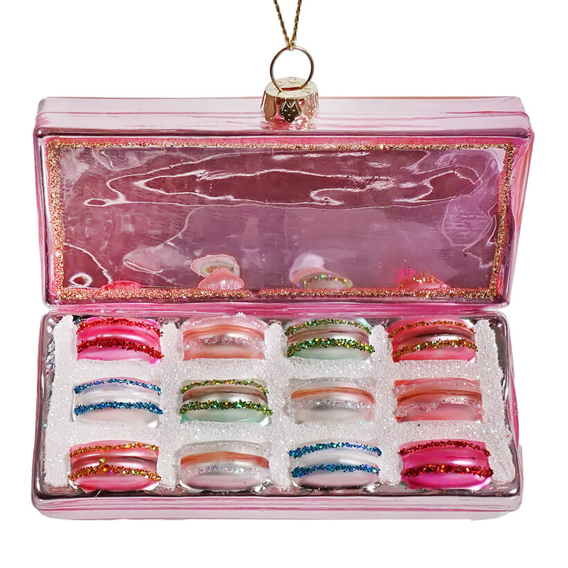 Pink Box Of Macarons Ornament