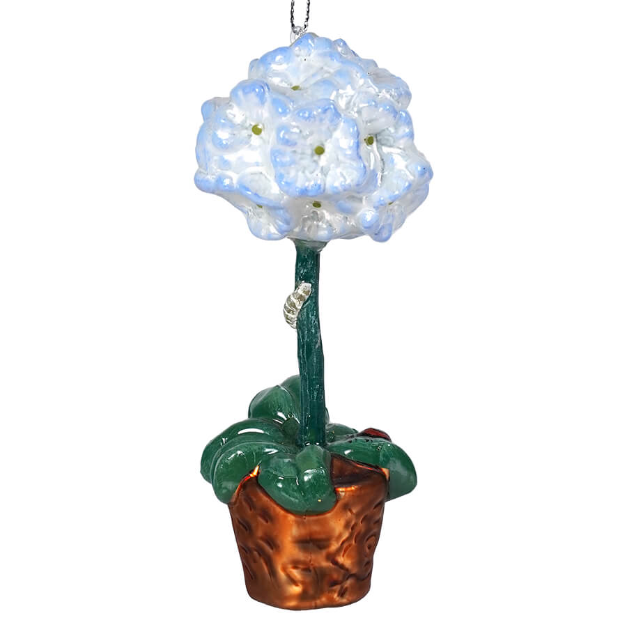 Blue Flower Plant in Pot Ornament