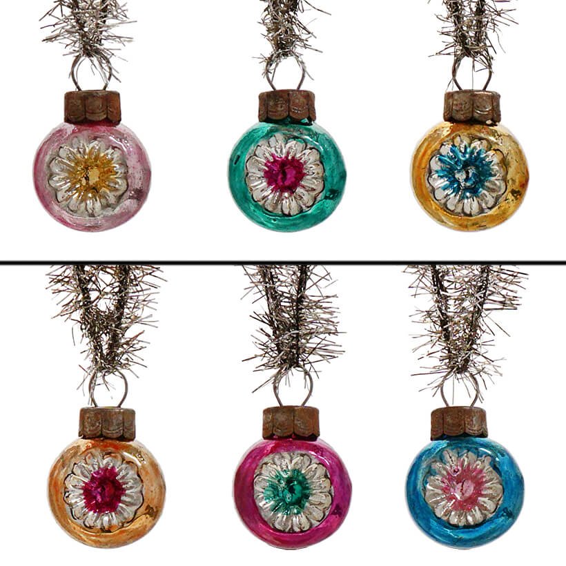 Boxed Indent Bauble Ornaments Set/6