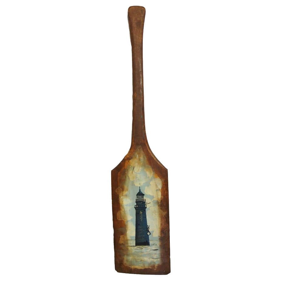 Paddle with Hand Painted Lighthouse