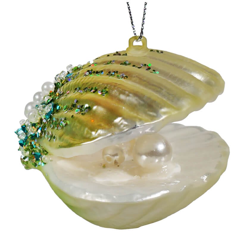 Green Clam Shell Ornament