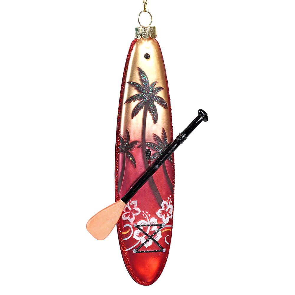 Red Paddle Board Ornament