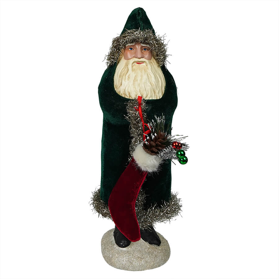 Evergreen Velvet Belsnickle Santa