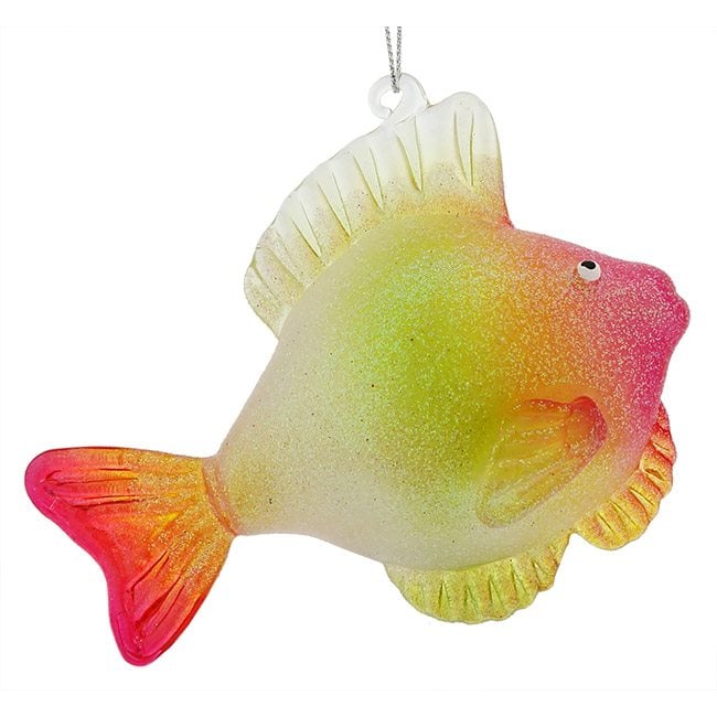 Red, Green & White Tropical Fish Ornament