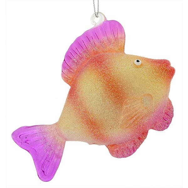 Purple & Yellow Tropical Fish Ornament
