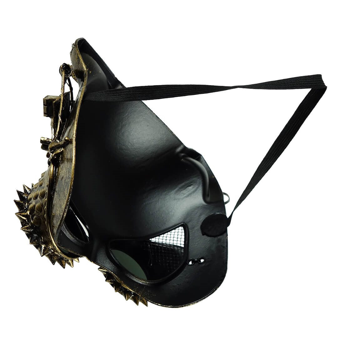 Lighted Gold Steampunk Cat Mask