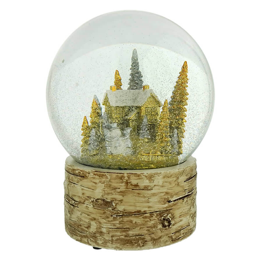 Cottage in Forest Musical Water Globe
