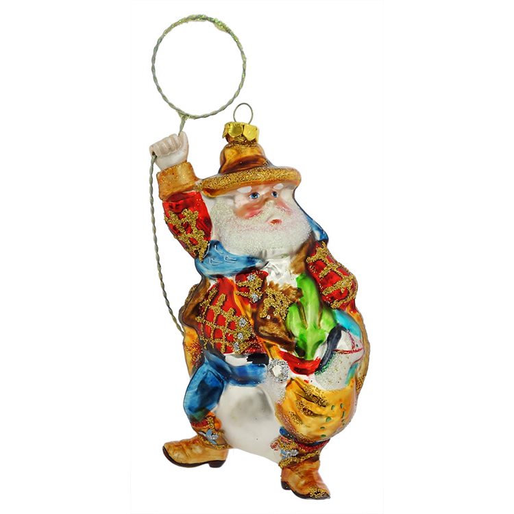 Santa with Lasso Ornament