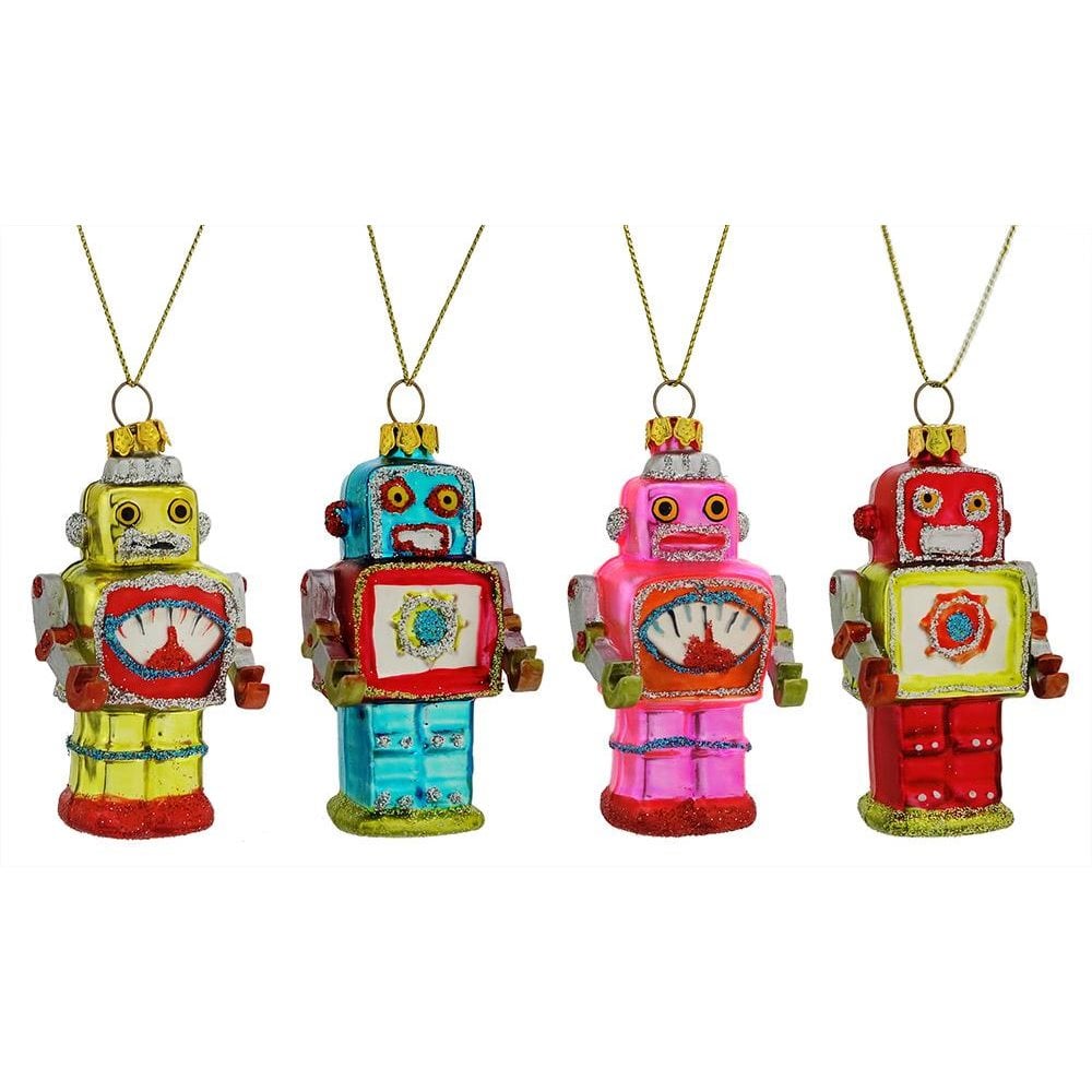 Mini Robot Ornaments Set/4