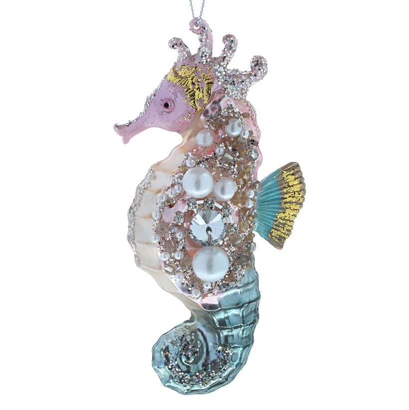 Jeweled Regal Seahorse Sea Life Ornament