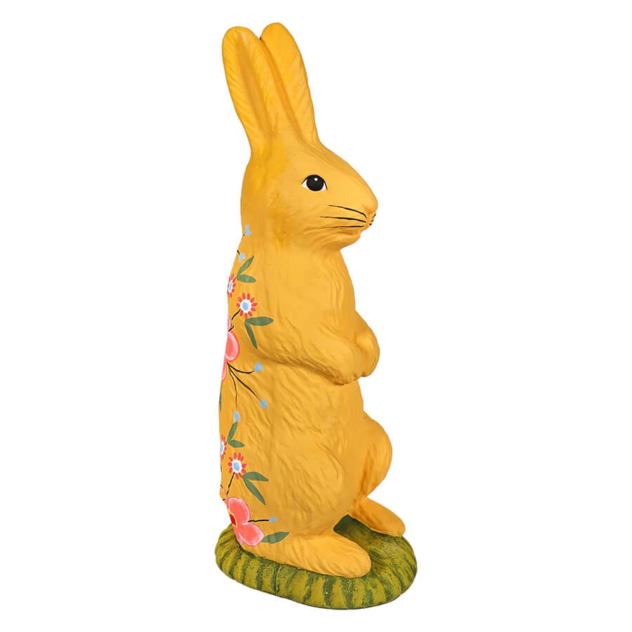 Yellow Hand Painted Standing Tabletop Bunny