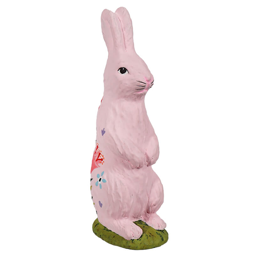 Standing Hand Painted Light Pink Chocolate Bunny