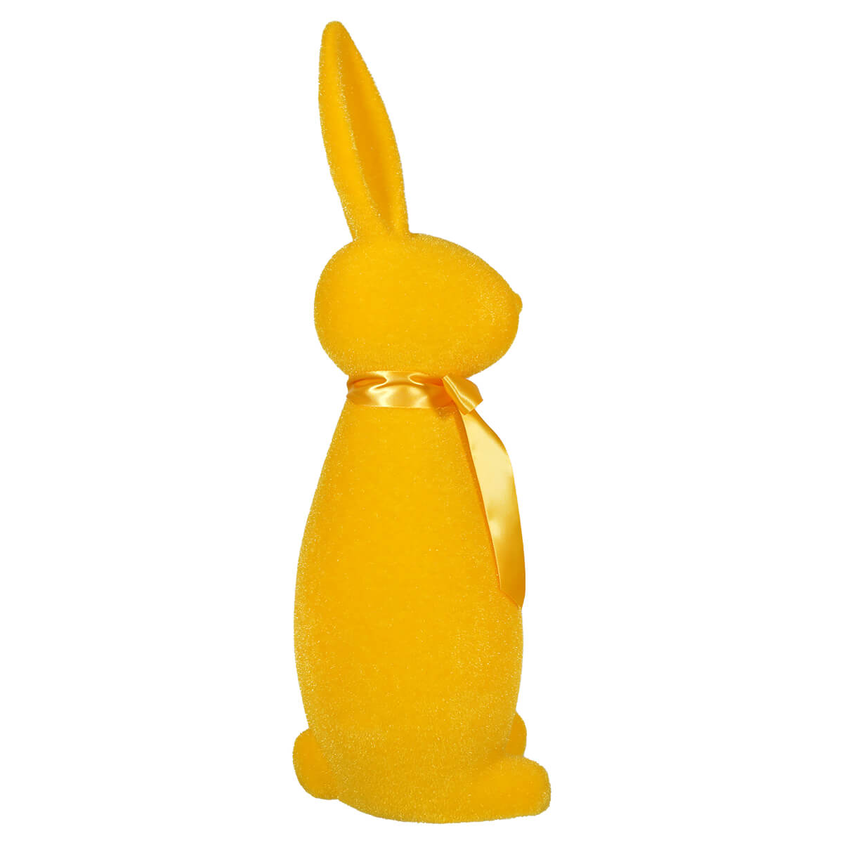 Yellow Flocked Button Nosed Bunny