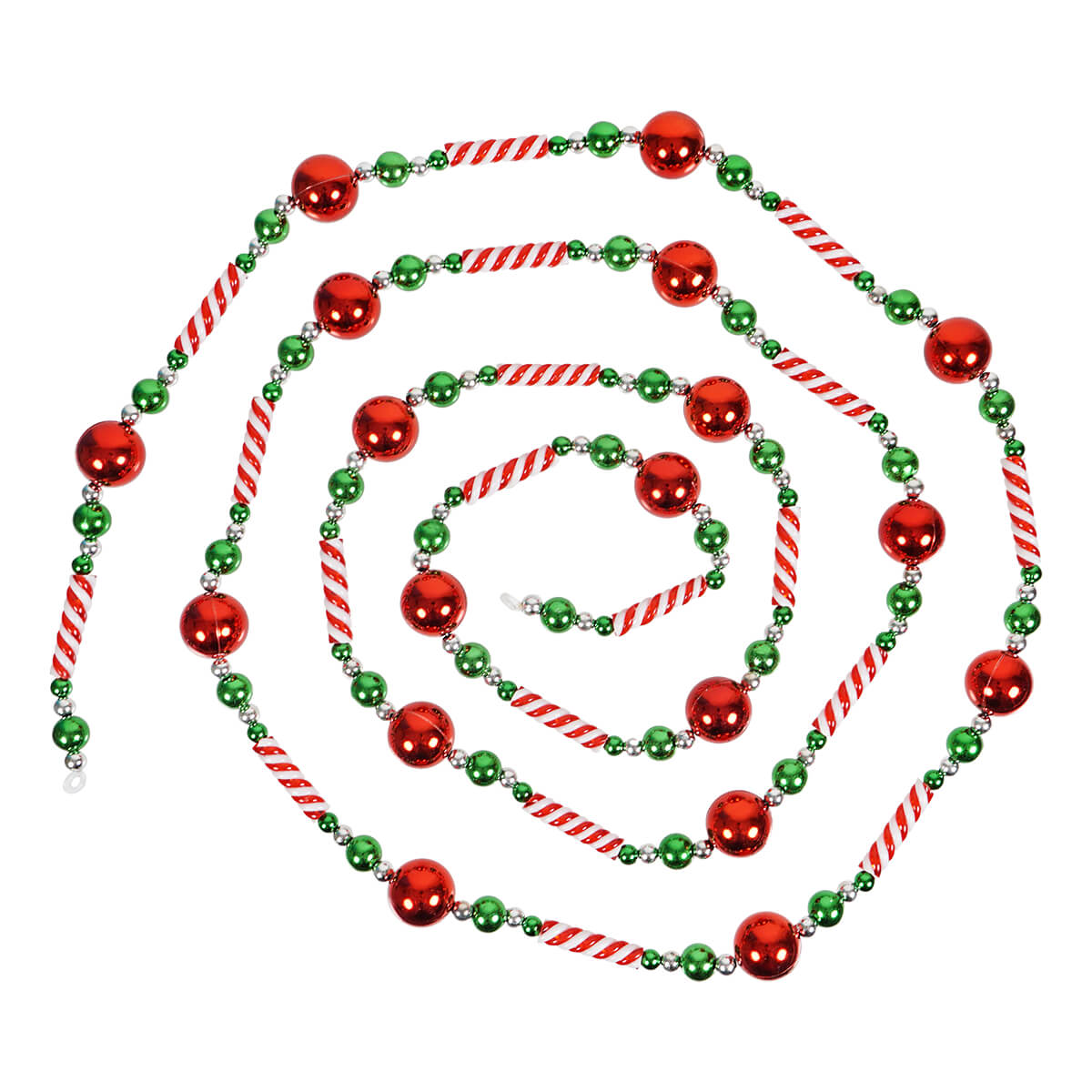 Red, Green & White Candy Bead Garland