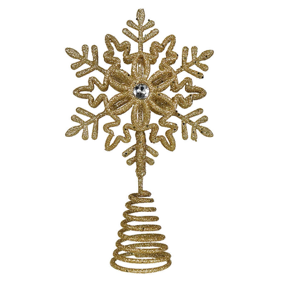 Miniature Gold Snowflake Tree Topper