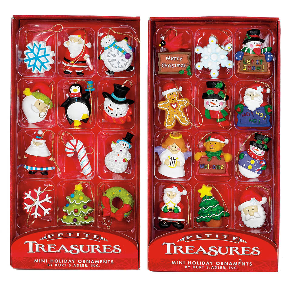Boxed Christmas Petite Treasures Mini Ornaments Set/24