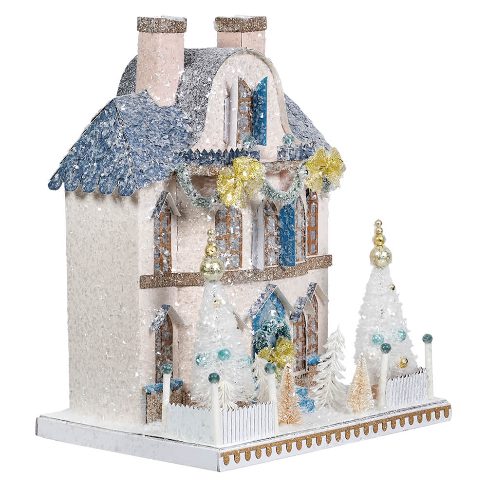 Cody Foster Christmas Light Up House, Glitter House, Winter Cottage,  #HOU-348