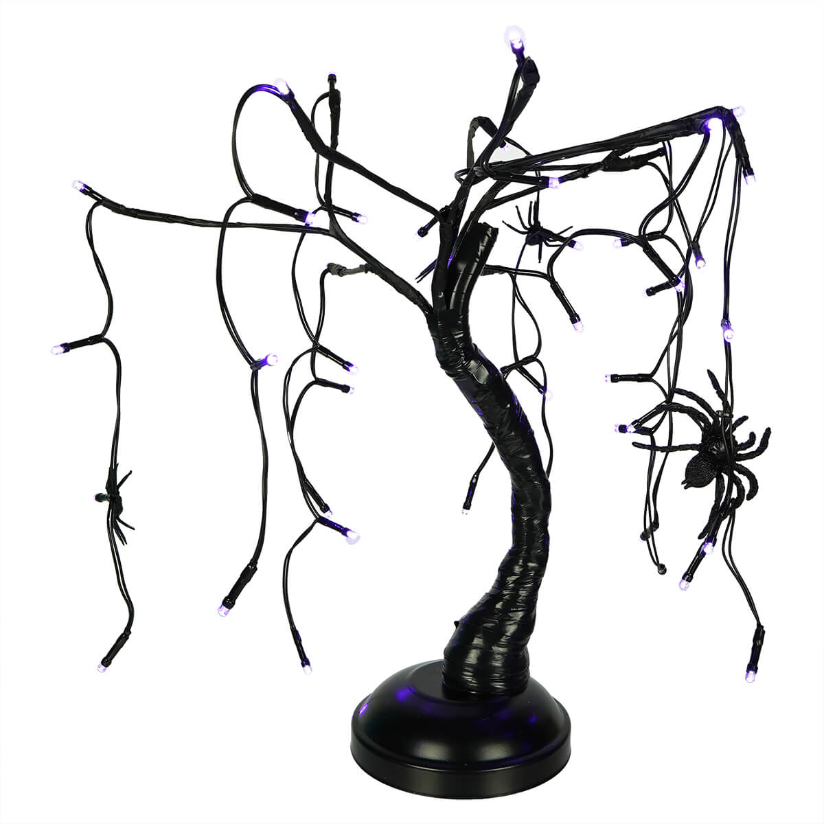 Black Spider Tree With 48 Purple LED Lights