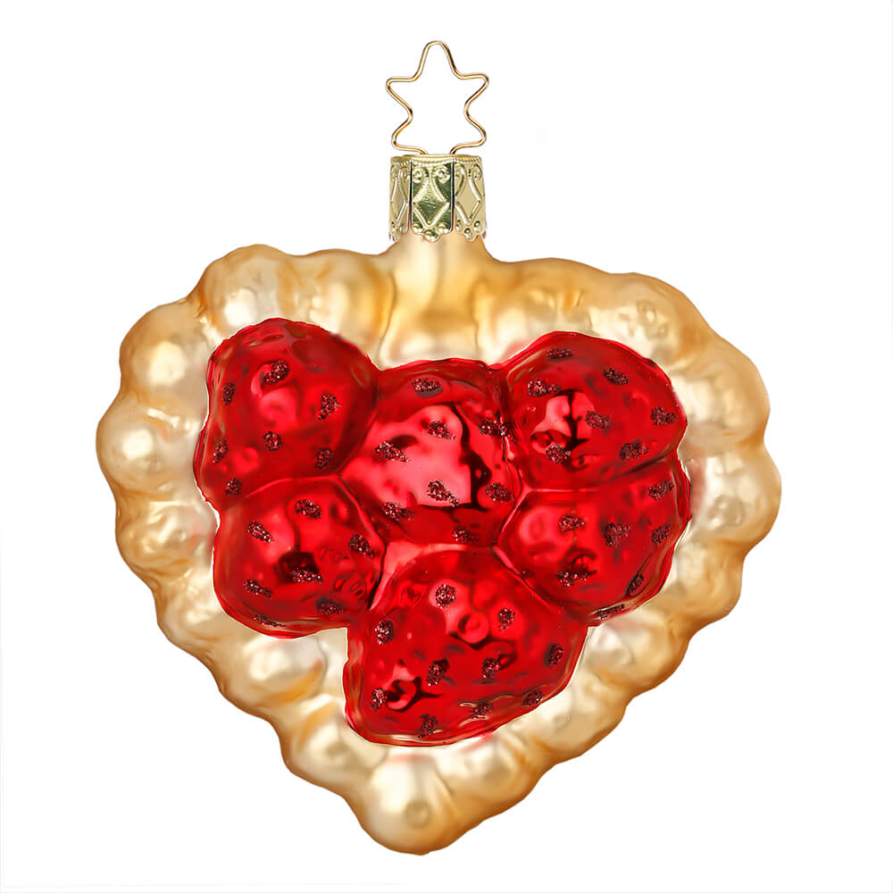 Strawberry Heart Tart Ornament