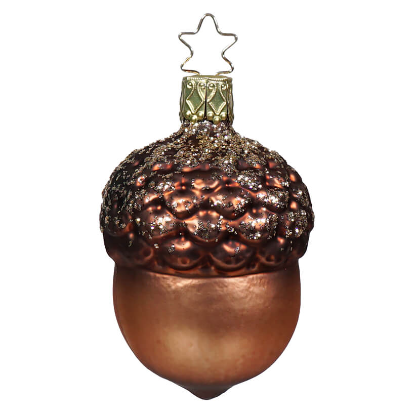 Large Glittered Acorn Ornament