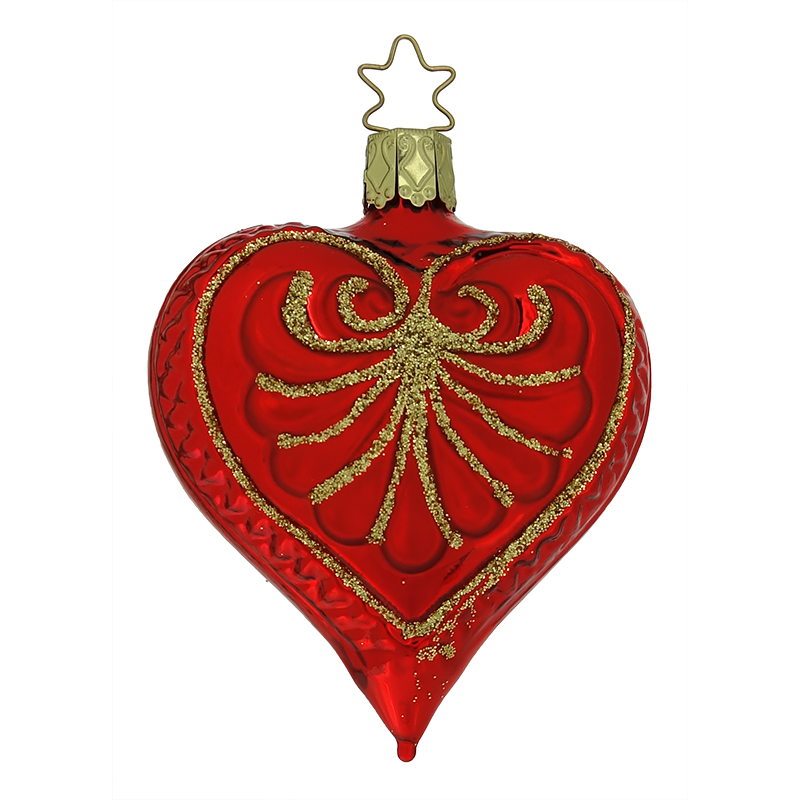 Stylish Red Heart Ornament