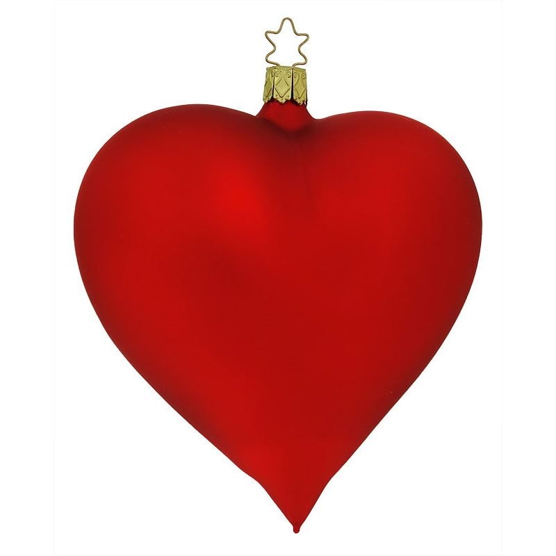 Matte Red Heart Ornament