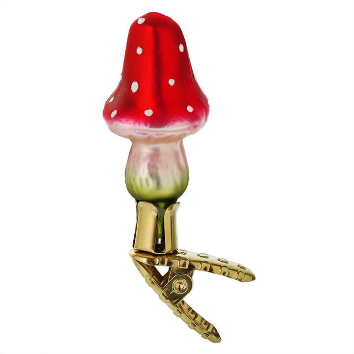 Tall Hat Mushroom Clip-On Ornament