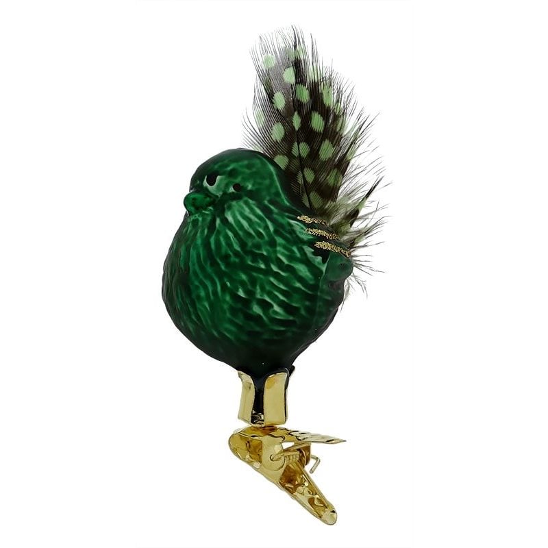 Teal Bird Clip-On Ornament