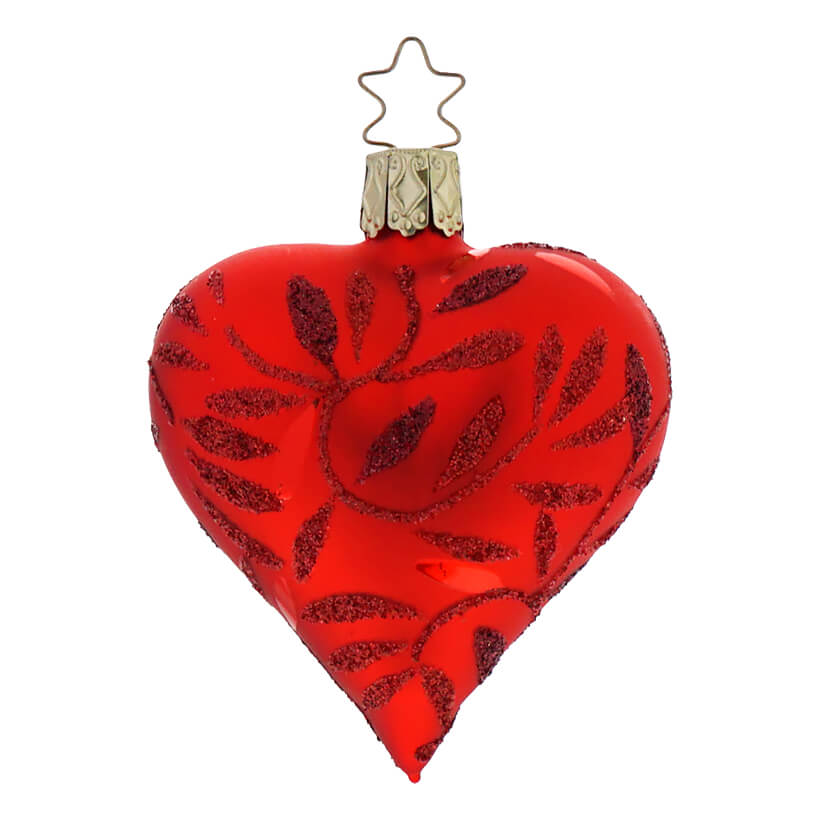 Delights Matt Red Heart Ornament