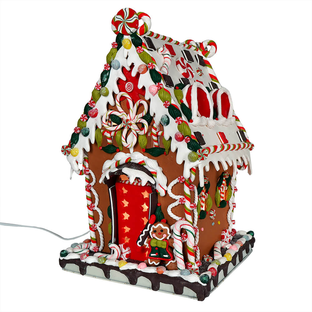Cookie and Candy Lighted Gingerbread House
