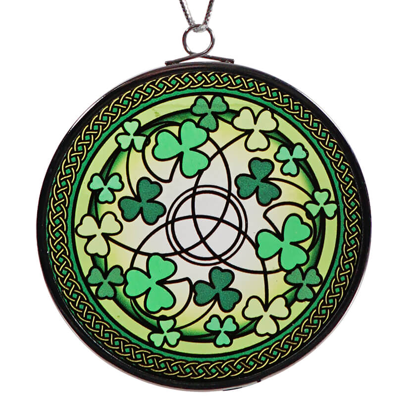 St. Patrick's Stained Glass Celtic Design Ornament