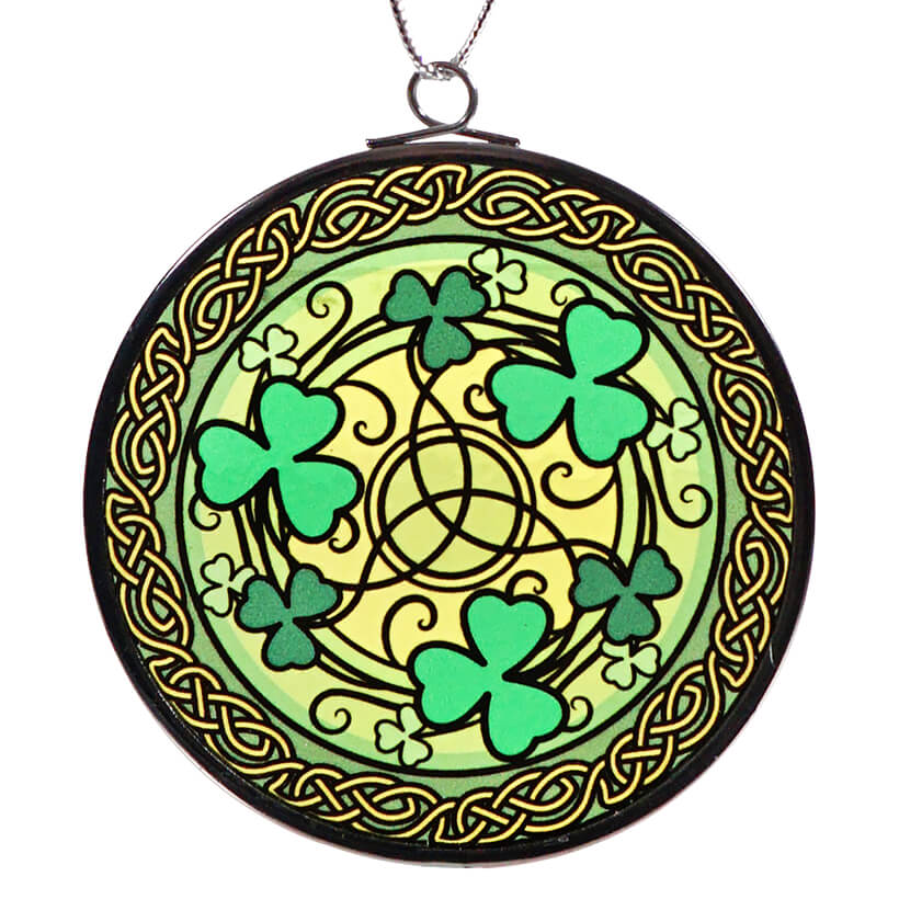 St. Patrick's Stained Glass Celtic Design Ornament