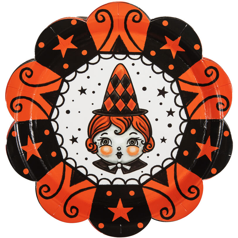 9” Witch Plates Set/12