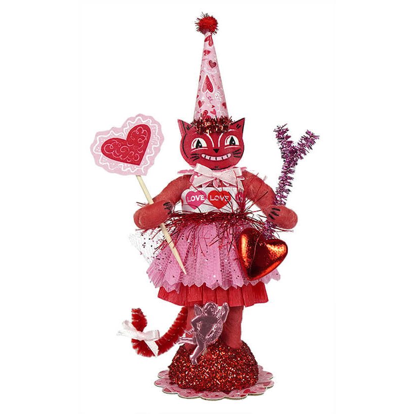 Valentine Cat Standing Figure - Traditions Exclusive