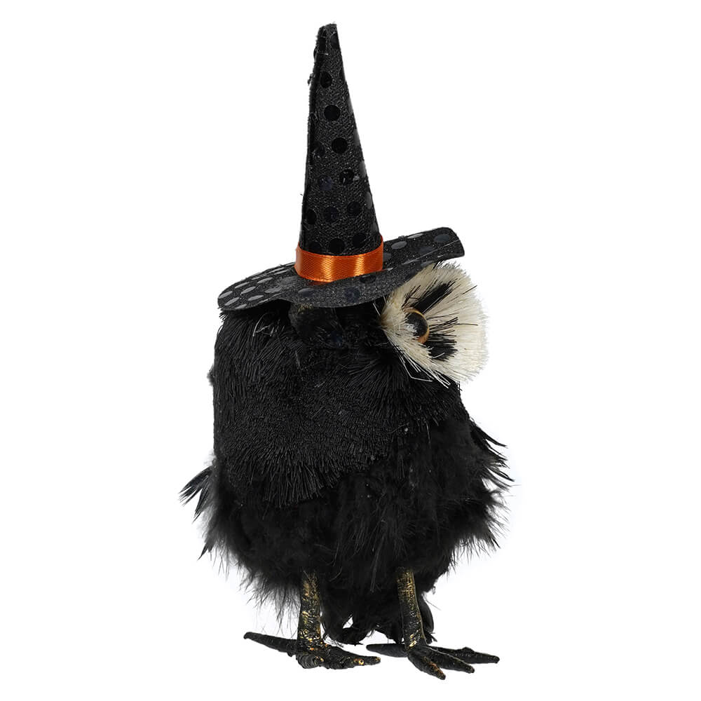 Black Feather Owl With Witch Hat