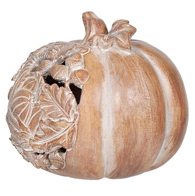 Whitewashed Wood Grain Thanksgiving Cutout Pumpkin