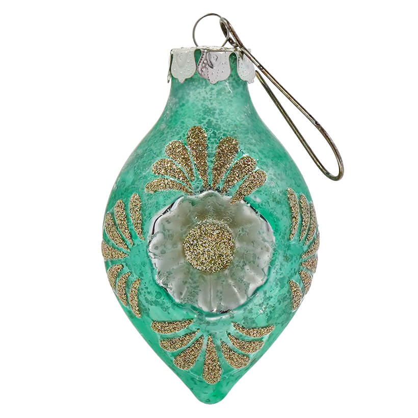 Turquoise Jewel-Tide Onion Indent Ornament